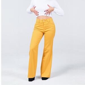 Adaptation Lowrider High Rise Wide Leg Yellow Jeans Women’s M